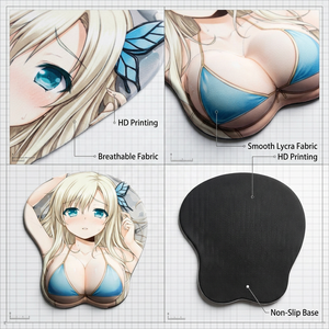 Tapis de souris personnalisés avec impression de filles sexy aux gros seins, tapis de souris en gel de silicone 3D avec photo de dessin animé mignon, tapis de souris avec base antidérapante - Product Image 2