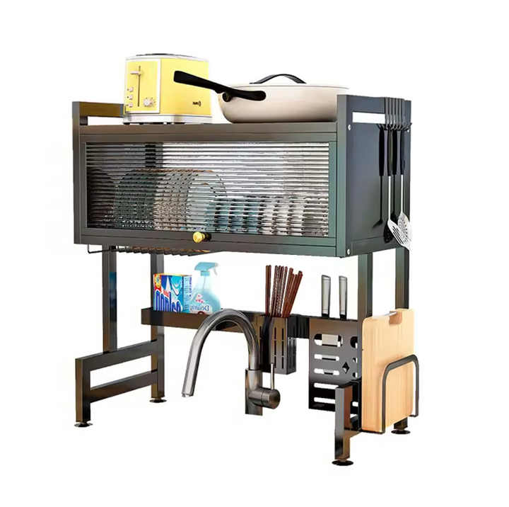 Double Layers Multipurpose Space Saving Kitchen Metal Drying Rack Home ...