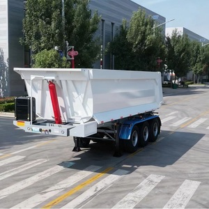 Suudi arabistan'da satılık hidrolik arka damperli römork 3/4 akslar 46 Cbm damperli yarı kamyon damperli römork özelleştirilebilir - Product Image 2