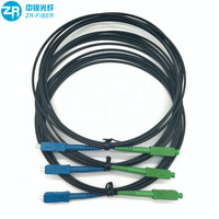 Kabel Patchcord SC UPC APC 1 2 Core 2core Precon Jumper Sc-sc 1m 2m 3m Ftth Fiber Optic Drop Cable Patch Cord yang sudah dilengkapi konektor