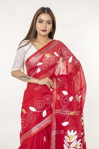 Premium Indian Silk <b>Saree</b> with Ornate Gold Embroidery Elegant Ethnic Fashion for Wedding Reception Party and Festive Events - Product Image 3
