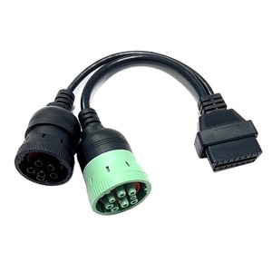 อะแดปเตอร์ตัวแยกสำหรับเครื่องมือวินิจฉัยรถบรรทุกสายเคเบิล OBD2 16P ถึง6P 9P สำหรับการวินิจฉัยยานพาหนะอย่างมีประสิทธิภาพ - Product Image 1