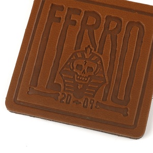 Disegno <span class=keywords><strong>di</strong></span> modo Goffratura Personalizzata <span class=keywords><strong>di</strong></span> Marca Logo Forme Anormali Vera Pelle Marrone Patch Etichette per Jeans - Product Image 3