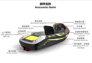 Sports nautiques océaniques personnalisés de haute qualité en plastique kart électrique pédalo adulte <span class=keywords><strong>petit</strong></span> mini <span class=keywords><strong>bateau</strong></span> à réaction - Product Image 2