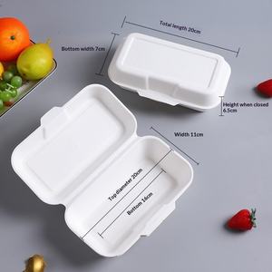 Boîte à hot-dogs compostable et biodégradable, emballage alimentaire en papier écologique, sans plastique, pour les plats à emporter et la livraison - Product Image 3