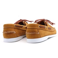 Chaussures plates en cuir nubuck pur jaune vif cousues à la main, style pieds nus, souples, anti-odeur, semelle en caoutchouc, décontractées, fraîches, printemps-été