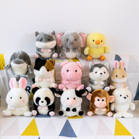 Série de jouets en peluche doux et moelleux avec poupée en peluche décompressante, coffret cadeau personnalisé pour la vente au détail en supermarché