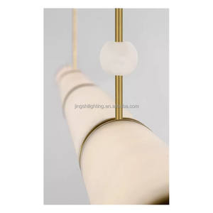Lámpara colgante lineal de iluminación moderna, cilindro, isla de cocina, luz de alabastro, candelabro Marcell para comedor, sala de estar - Product Image 6