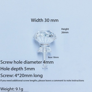 Moderne Transparente Acryl-Möbelgriffe Schubladenknöpfe Badezimmer-Kommode Kleine Aufbewahrungsbox Schmuck-Präsentationsbox MG296 - Product Image 5