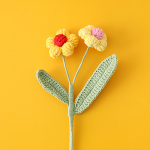 Hand Knitted <strong>Flower</strong> Yarn <strong>Crochet</strong> <strong>Flowers</strong> Hand Woven Bouquet Wedding Decor Puff <strong>Flower</strong> - Product Image 6