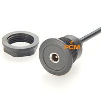 Câble d'extension d'alimentation CC, montage sur panneau rond, prise CC 5,5 mm/2,1 mm, câble d'extension de prise CC, câble de montage sur panneau d'alimentation CC 5,5 mm x 2,1 mm