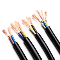 Cable RVV de 4 núcleos, 1,5 MM, 2,5 MM, 4MM, 6MM, 6MM, Cable Flexible de PVC aislado y enfundado, Cable de alimentación eléctrica
