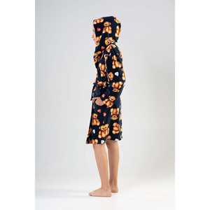 Robe en polaire pour enfants filles, imprimé ours en peluche, manches longues, douce et confortable, vêtements de nuit à capuche - Product Image 2