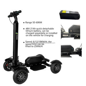 Scooter Eléctrico de Golf con Batería de Litio de 48V 20Ah, Motor sin Escobillas, Largo Alcance, Llantas Anchas, Marco Plegable de Aleación de Aluminio - Product Image 5