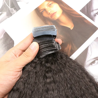 Cheveux Double noyer 100% bande humaine Ins bande droite crépue dans les extensions de cheveux