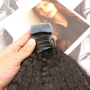 Capelli doppio annegare 100% nastro umano Ins nastro dritto crespo nelle estensioni dei capelli - Product Image 6