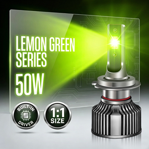 Ampoules LED de brouillard <span class=keywords><strong>vert</strong></span> citron en gros 50W 12V CSP 3570 H11 H3 880 HB4 <span class=keywords><strong>H7</strong></span> avec driver intégré pour phares automobiles OEM personnalisés - Product Image 1