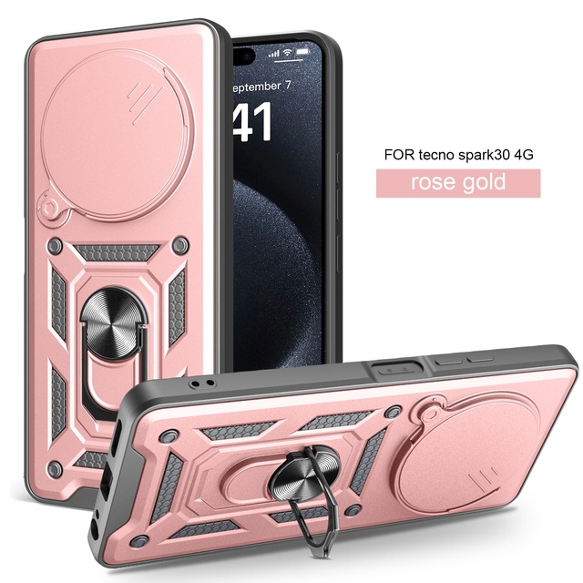 Shun Jia-Tecno-Spark30-4G Anti-Fall Mobile Phone Case Push Window TPU PC Armor 11Pro XR Mobile Phone Holder Camera Protector