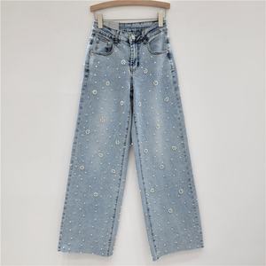 Pantalones vaqueros ajustados de algodón elástico para mujer, lote de stock chino de ropa de moda para mujer - Product Image 3