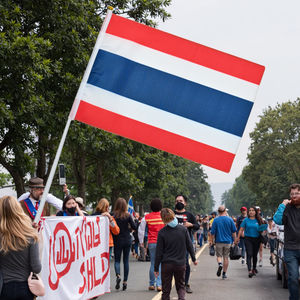 علم محمول صغير للتلويح باليد مع عمود بلاستيكي أو خشبي، تصميم أعلام مخصص من مصدر واحد - Product Image 3