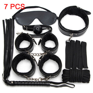Ensemble de bondage imperméable de haute qualité, très vendu par les fabricants, avec menottes, fouet, collier, jeu sexuel pour esclave, 7 pièces, jouet sexuel pour adultes - Product Image 1