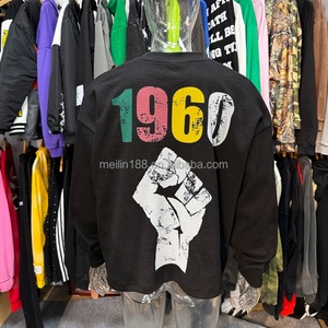 Custom Oversize Streetwear Dtg Print <b>Waffle</b> <b>Shirt</b> Crew Neck Cropped <b>Waffle</b> Knit Long Sleeve - Product Image 3