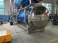 Sterilisator Rotary Retort 1440mm dengan 4 Keranjang Putar Mesin Autoklaf Sterilisasi Makanan Industri