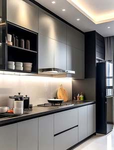 Gabinetes de cocina de lujo ligeros Solución de almacenamiento elegante y elegante - Product Image 3