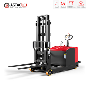 Apilador Eléctrico Contrapesado de 2000 kg y 3 m con Mástil de 2/3 Etapas, Desplazador Lateral Hidráulico y Neumáticos de Poliuretano - Product Image 1