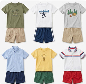 Vente en gros de vêtements décontractés pour enfants, imprimés de dessins animés, pour l'été, en lots, tailles mixtes, haute qualité, propres, sans marque, Chine - Product Image 6