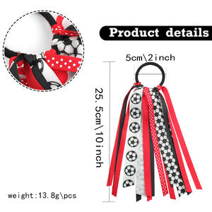 Nouveau style en gros : Bandeaux à nœud pour le football et le cheerleading, rubans de cheering faits à la main, attaches pour cheveux sportives pour enfants et filles - Product Image 4