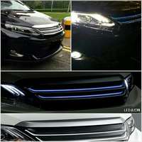 Accessoires de voiture de haute qualité, calandre avant de style modifié en ABS pour Harrier 2014 et plus, avec LED