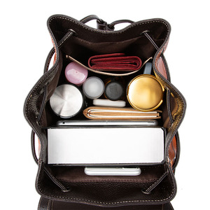 Bolso Ando Vintage de Cuero Vacuno para Mujer, Mochila con Cordón y Estampado de Ciervo, con Bolsillo Frontal con Cremallera - Product Image 3