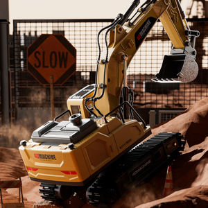 WGNRC E1 1/18 Schaal Graafmachine Bouwtruck Model, 12 Kanaals RC Alloy Graafmachine Speelgoed, 3-in-1 Metalen Alloy RC Truck Met Spuitfunctie - Product Image 2