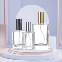 Bouteille de parfum en verre parfum plat vente chaude vide 15ml avec pulvérisateur diffuseur de roseau cosmétique