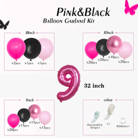 Ensemble de ballons roses pour la décoration d'une fête d'anniversaire