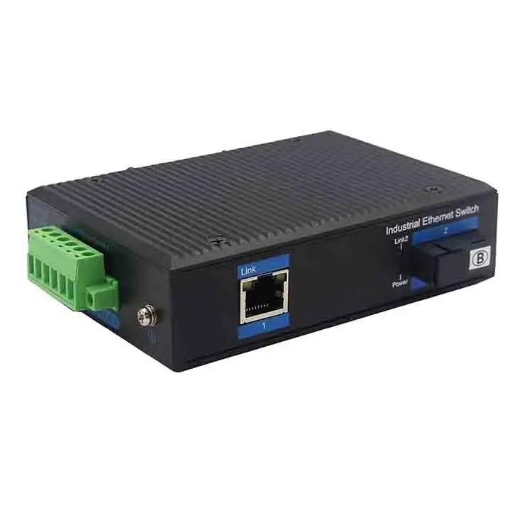 Industrial Network Switch Gigabit Rj45 Port Media Fast Ethernet Converter