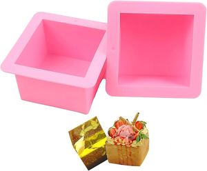 <b>Large</b> Cube Square Soap Making Mold Silicone <b>Candle</b> Mold Non-Stick Square Baking Silicone Mold - Product Image 1