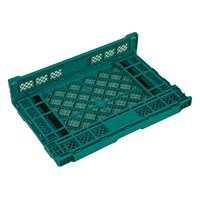 600*400*260MM logo personnalisé panier pliable caisses pliables transport de poulet en plastique caisses empilables