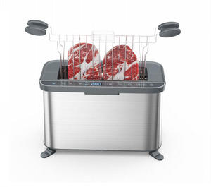 เตาย่างไร้ควันแบบพับได้สำหรับใช้ในร่มเตาย่างบาร์บีคิวไฟฟ้าแบบพกพา1200วัตต์พร้อมฝากระจกนิรภัยเครื่องปิ้งขนมปังขนาดเล็ก - Product Image 3