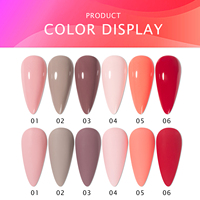 Lmetjting — distributeur de vernis gel à ongles, 6 couleurs, collection de vernis gel uv, OEM, ODM, faites soi-même