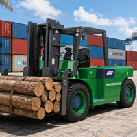 Montacargas Eléctrico con Batería de Litio de 10000 kg, Transpaleta Contrapesada de 10T, Larga Duración de la Batería, Cero Mantenimiento, Manipulador Industrial