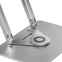 Boneruy R10 fournitures de bureau à domicile alliage d'aluminium en bois 360 Angle rotatif hauteur réglable support de livre de lecture