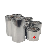 Cinta para Impresora de Códigos de Barras con Muescas, Cinta de Transferencia Térmica TTR de 110 mm x 300 m