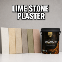 Revestimiento de Pared de Yeso de Cal Natural VALIDEA, Pintura de Cal Transpirable con Bajo Contenido de COV, Efecto Piedra para Interiores y Exteriores