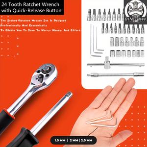 مجموعة أدوات صيانة السيارات: 53 قطعة مفتاح ربط متعدد الاستخدامات ومجموعة أدوات يدوية - Product Image 6