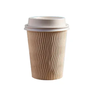 8oz 16oz high quality double wall coffee paper cups with lid