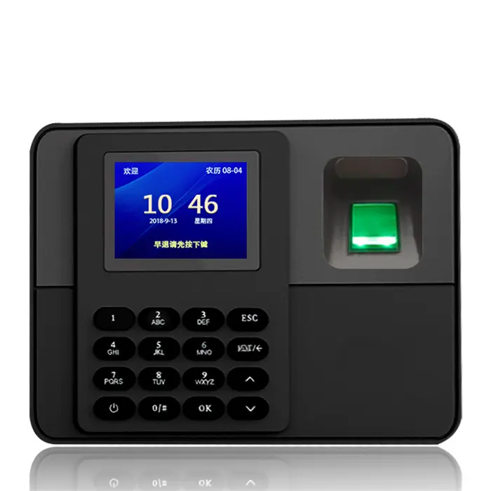 Escáner biométrico de huellas dactilares para empleados, tiempo de asistencia, máquina grabadora de tiempo para entrada y salida de reloj de personal