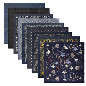 Digital Printed Paisley Floral Dot 32cm Silk Handkerchief <strong>Scarf</strong> <strong>Men</strong> Fashionable Wedding Party Suit Tie Pocket Square Gift Quick - Product Image 1