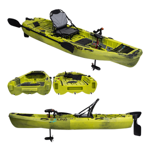 290mm Pro Angler 10FT LLDPE 1 personne chaise simple deux pédale de pêche pliable en plastique modulaire océan Kayak avec moteur 24lb - Product Image 1